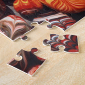 中国、明の墓、ガラス色彩の鮮やかの土産物 ジグソーパズル (側面)