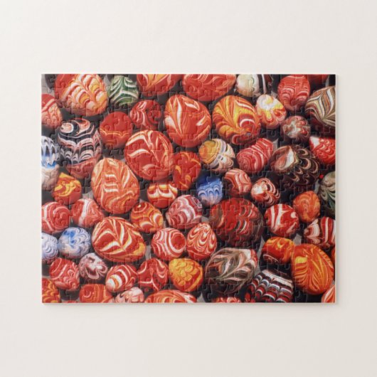 中国、明の墓、ガラス色彩の鮮やかの土産物 ジグソーパズル (横)