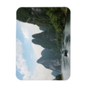 中国、桂林、李川、川のボートが並ぶ マグネット (縦)