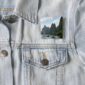 中国、桂林、漓江、川の 缶バッジ (インサイチュ)