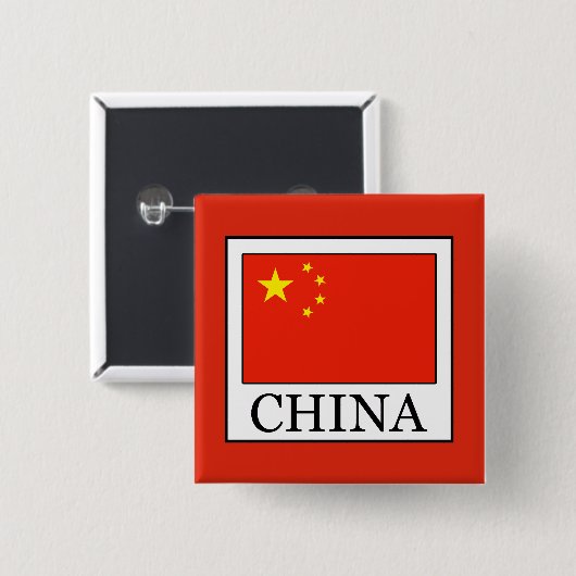 中国 缶バッジ (正面&裏面)