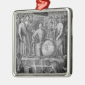 中国、記述oへのfrontispieceの皇帝 メタルオーナメント (左)