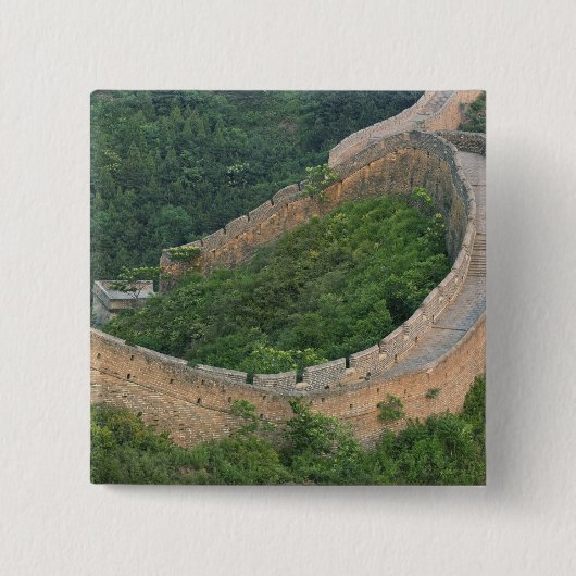 中国・金山嶺の万里の長城 缶バッジ (正面)