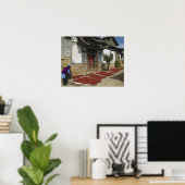 中国、雲南省、天正慶市。乾燥 ポスター (ホームオフィス)