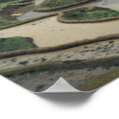 中国、雲南省。氾濫した～の棚田 ポスター (角)