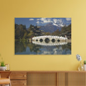 中国、雲南省、麗江。麗江オールド キャンバスプリント (インサイチュ (リビング))