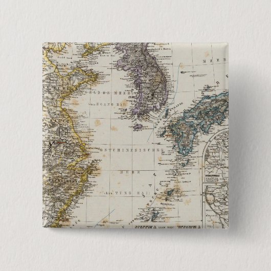 中国、韓国、日本 缶バッジ (正面)