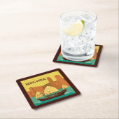 中国 |香港 スクエアペーパーコースター (インサイチュ)