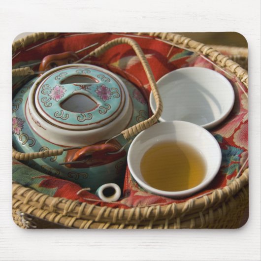 中国、香港。テ伝統的中国のーポット& 3 マウスパッド (正面)