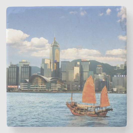 中国、香港、ビクトリア港、港、A ストーンコースター (正面)
