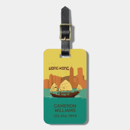 中国 |香港 ラゲッジタグ (正面縦)