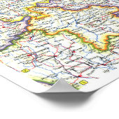 "中国: 1964詳細マップ ポスター (角)