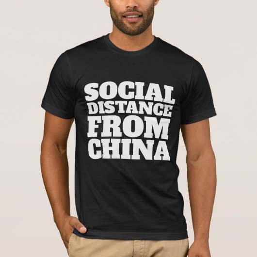 中国Tシャツティーからの社会的距離 Tシャツ (正面)