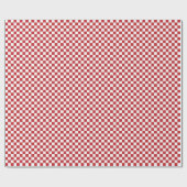中型のえんじ色および白の点検の包装紙 ラッピングペーパー (フラット)