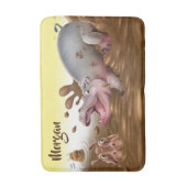 中型のバス・マットの泥のカバ バスマット (正面縦)