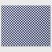 中型の濃紺および白の点検の包装紙 ラッピングペーパー (フラット)