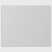 中型の灰色および白の点検の包装紙 ラッピングペーパー (フラット)