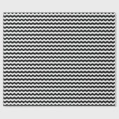 中型の白黒波の包装紙 ラッピングペーパー (フラット)