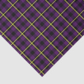 中型の紫色及び黄色のタータンチェック 薄葉紙 (詳細)