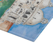 中型の装飾的なガラスまな板 カッティングボード (角)