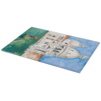 中型の装飾的なガラスまな板 カッティングボード