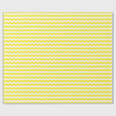 中型の黄色および白の波の包装紙 ラッピングペーパー (フラット)