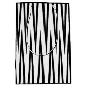 中型の黒く及び白いギフトバッグ ミディアムペーパーバッグ (正面)