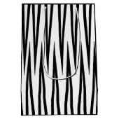 中型の黒く及び白いギフトバッグ ミディアムペーパーバッグ (裏面)