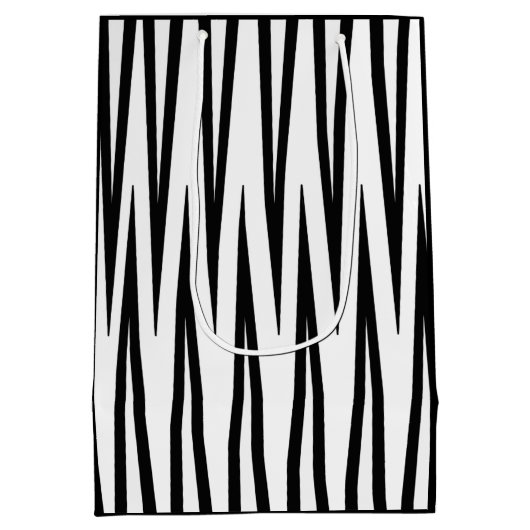 中型の黒く及び白いギフトバッグ ミディアムペーパーバッグ (裏面)