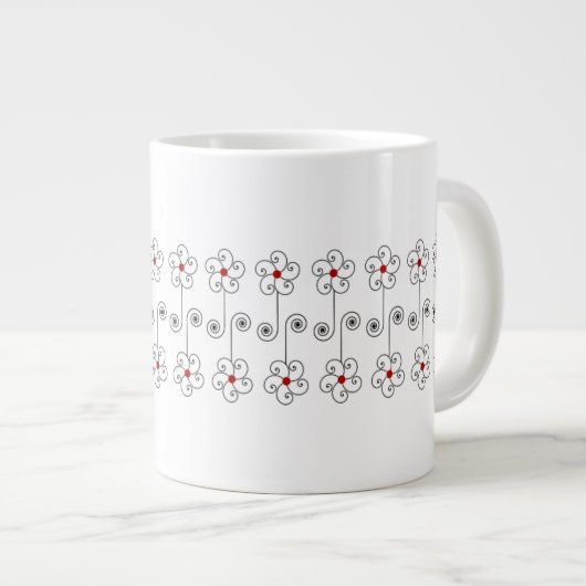 中型のPosieバンドマグ ジャンボコーヒーマグカップ (正面右)