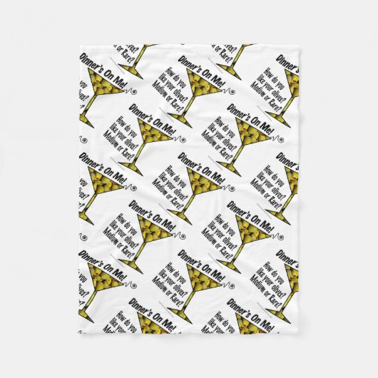 中型フリースブランケット-かマルティーニのまれなオリーブか。 フリースブランケット (正面)