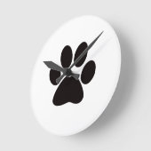 中型丸犬の前足の時計 ラウンド壁時計 (傾斜)