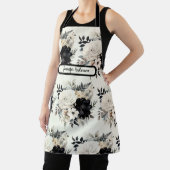 中型白黒フローラエプロン エプロン (インサイチュ)