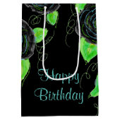 中型黒花抱き枕 ミディアムペーパーバッグ (裏面)