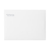 中夏エレガント水彩フローラ差出人住所 ラップアラウンドラベル (正面)