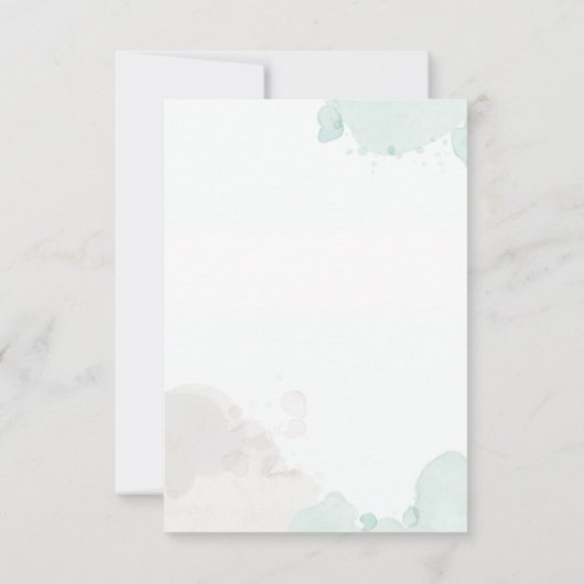 中夏エレガント水彩花模様 |食事の選択 出欠カード (裏面)