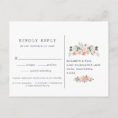 中夏フローラRSVPポストカード(食事の選択あり) インビテーションポストカード (裏面)