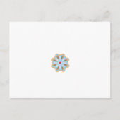 中央が赤い青と茶色の花 ポストカード (正面)