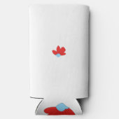 中央が青い赤い花 スリム缶クーラー (裏面)