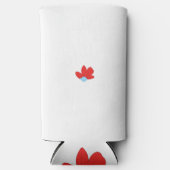 中央が青い赤い花 スリム缶クーラー (正面)