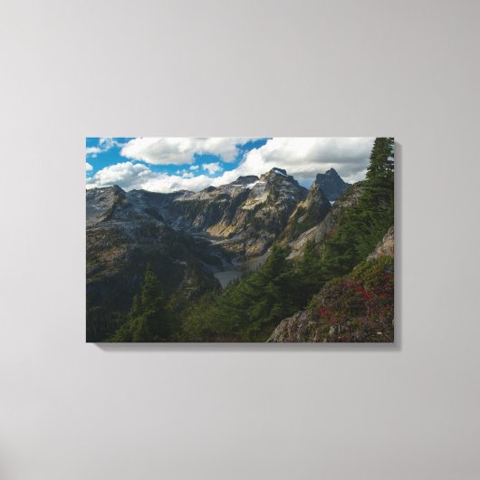 中央と下部のソーントン湖の上を表示 キャンバスプリント (正面)