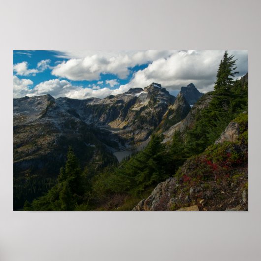 中央と下部のソーントン湖の上を表示 ポスター (正面)