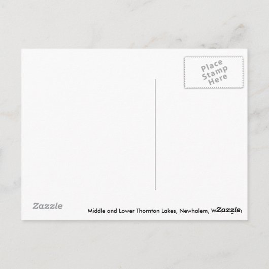 中央と下部のソーントン湖の上を表示 ポストカード (裏面)