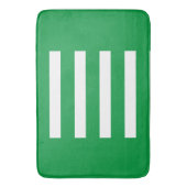 中央にストライプ。ケリーグリーンと白。 バスマット (正面縦)