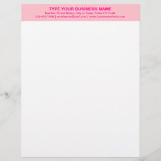 中央に位置合わせされたモノクロピンクの見出し レターヘッド