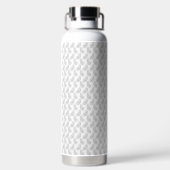 中央に模様がある白い背景 ウォーターボトル (背面)