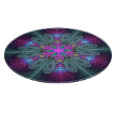 中央のマンダラカラフルルアートとピンクのマンダラ カッティングボード (角)