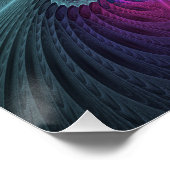 中央のマンダラカラフルルアートとピンクのマンダラ ポスター (コーナー)