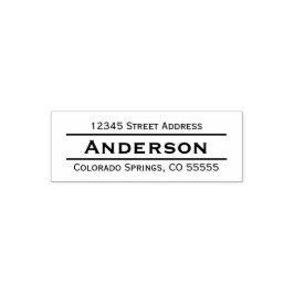 中央の名前差出人住所 – 自己手書きスタンプ セルフインキングスタンプ