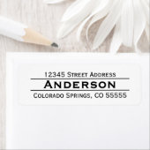 中央の名前 – 差出人住所ラベル ラベル (インサイチュ)